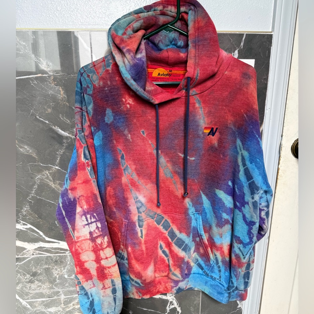 Aviator nation tie dye ninja hoodie